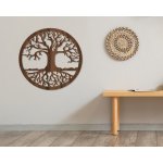 WOODENY Dřevěná dekorace na stěnu - strom života s kořeny Vyberte velikost:: Průměr 20 cm, Vyberte dekor: Ořech – Zboží Mobilmania