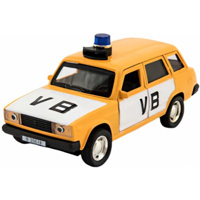 Teddies Policejní auto VB combi kov/plast 11,5cm na zpětné natažení na baterie se zvukem