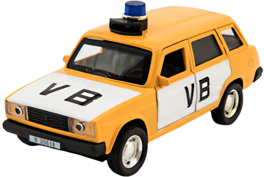 Teddies Policejní auto VB combi kov/plast 11,5cm na zpětné natažení na baterie se zvukem