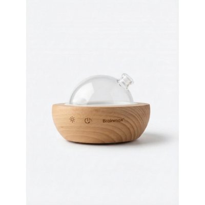 BrainMax Aroma difuzér Aura s osvětlením a reproduktory, dřevěný – Zbozi.Blesk.cz