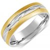 Prsteny SILVEGO snubní prsten pro muže i ženy z chirurgické oceli RRC191
