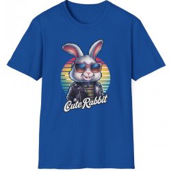 Tričko s potiskem Cute Rabbit Unisex Softstyle Royal