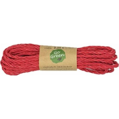 Dekorační provázek Go Green Cotton Cord – Coral Red červený 3mm x 3m (6,-Kč/m) – Hledejceny.cz