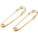 Ozdobný spínací špendlík kilt 13x65 mm Varianta: zlatá, Balení: 2 ks – Sleviste.cz