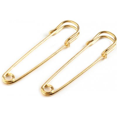 Ozdobný spínací špendlík kilt 13x65 mm Varianta: zlatá, Balení: 2 ks – Sleviste.cz