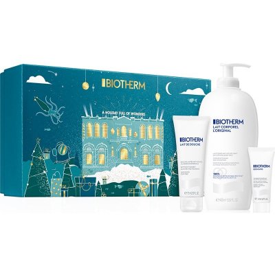 Biotherm Lait Corporel L'Original tělové mléko 400 ml + Lait de Douche sprchové mléko 75 ml + Biomains hydratační krém na ruce 20 ml dárková sada – Zboží Mobilmania