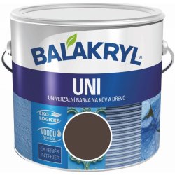 Barvy a laky Hostivař akryl Uni mat 0245 2,5kg tm. hnědá