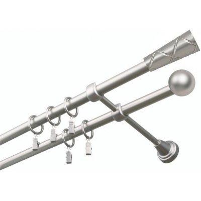 GARNÝŽE-HEBR Garnýž Trapezium satina dvojitá 420 cm – Zboží Mobilmania