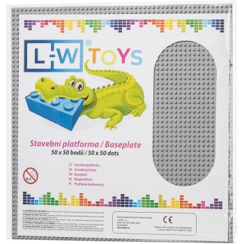 L-W Toys Podložka na stavění 50x50 bodů - šedá