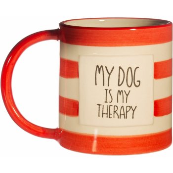 sass & belle Keramický hrnek Dog Therapy červená porcelán 300 ml