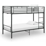 Petrashop 287910 Poschoďová černá kov Černý – Sleviste.cz