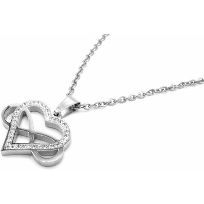 Steel Jewelry Náhrdelník srdce a nekonečno NH220209 – Zboží Mobilmania