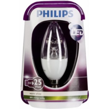 Philips LED Kerze E14 3W 25W Teplá bílá 250 lm čirá