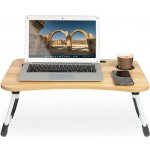 Zaparkorun Skládací stůl na laptop k posteli se stojanem - imitace dřeva – Zboží Živě