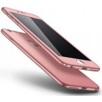 Pouzdro Full protection 360° + tvrzené sklo Apple iPhone 7 Plus/8 Plus Růžově zlaté – Zbozi.Blesk.cz