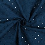 Pro Háčkování látka Madeira tmavě modré květy – Zboží Mobilmania