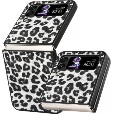 Pouzdro Pattern Case Bílé leopard – Samsung Galaxy Z Flip 4