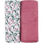 PETITE&MARS Přikrývka bambusová mušelínová 2ks Misty Pink Meadow – Sleviste.cz