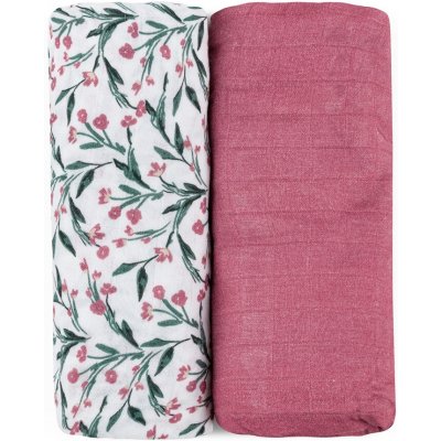 PETITE&MARS Přikrývka bambusová mušelínová 2ks Misty Pink Meadow – Sleviste.cz