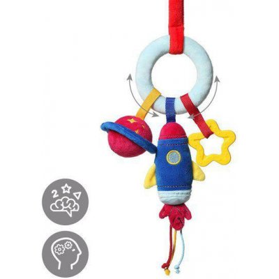 BabyOno závěsná edukační hračka na kočárek Cosmos modrá/červená – Zboží Mobilmania