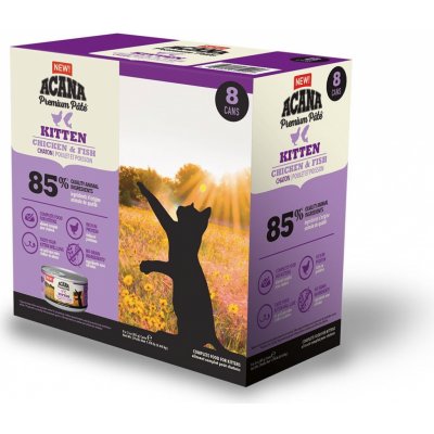 Acana Premium Pâté Kitten Chicken & Fish Cat 8 x 85 g – Zboží Mobilmania