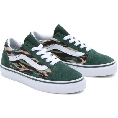 Vans Uy Old Skool Flame Camo Green/multi – Zboží Mobilmania