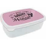 MuchoWow® Box na oběd BČervenázeit 11x17x6cm Ocas mořské panny - Přísloví - Růžová Dětský box na svačinu – Sleviste.cz