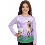 divčí tričko s koněm ZIMA26 Fialková – Sleviste.cz