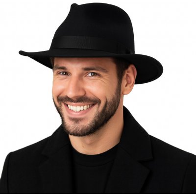 Bailey Cestovní nemačkavý vlněný klobouk Curtis LiteFelt černý – Zboží Dáma