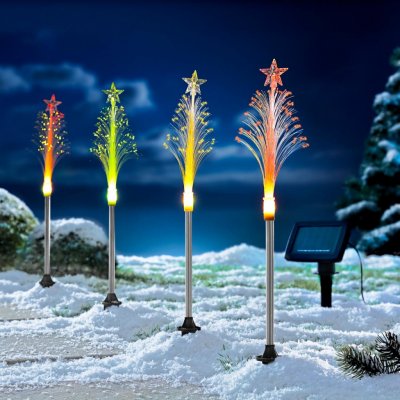 Die moderne Hausfrau Solární zápich Vánoční stromeček 4 ks – Zboží Dáma