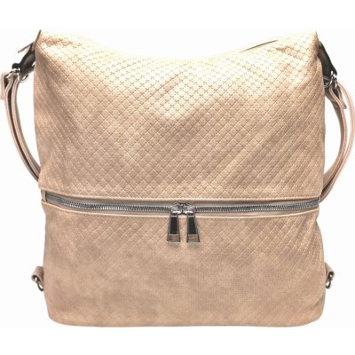 Velký světle hnědý kabelko-batoh 2v1 s praktickou kapsou – Zboží Mobilmania