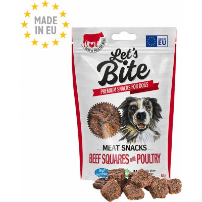 Brit Let's Bite Meat Snacks Beef Squares with Poultry 80 g