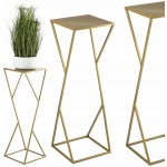 DekorStyle Stojan na květiny LOFT 70 cm zlatý – Zboží Dáma