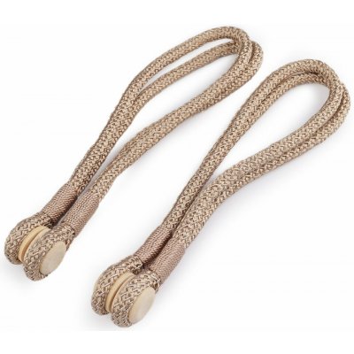 Dekorační úvaz / šňůra na závěsy s magnetem - béžová (2 ks) – Zboží Dáma