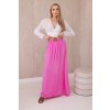 Dámská sukně Fashionweek maxi sukně s ozdobným pleteným páskem IT-3020 růžovy
