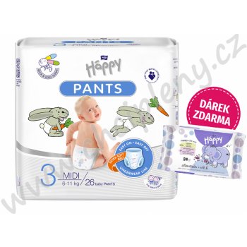 Bella Happy Pants Midi 6-11 kg 26 ks