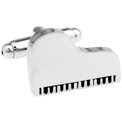 AE Production manžetové knoflíčky Klavír stříbrné – Sleviste.cz