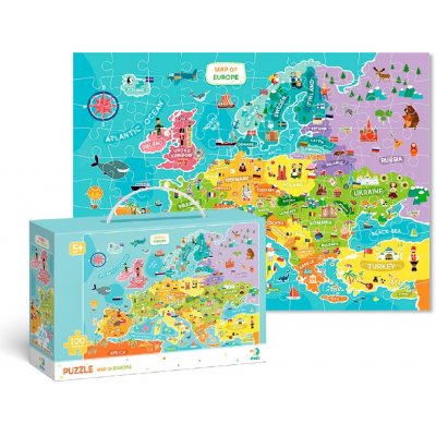 TM Toys Mapa Evropy -100 dílků – Zboží Mobilmania
