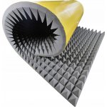 Akustická pěnová deska / odhlučňovací panel - pyramidy 200 x 100 x 8 cm – Hledejceny.cz
