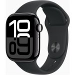 Apple Watch Series 10 46mm Cellular klavírně černý hliník s černým sportovním řemínkem M/L MWY43QC/A – Zboží Živě