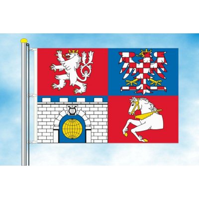 LIBEA, s.r.o. Vlajka Pardubického kraje Rozměr: 150×225 cm, Uchycení: Karabiny na stožár – Hledejceny.cz