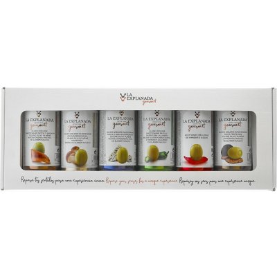 La Explanada dárkový set různých druhů oliv v plechu 6 x 350 g – Hledejceny.cz