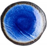 MIJ Kulatý talíř s nepravidelným okrajem COBALT BLUE 27cm – Zboží Mobilmania