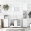 Koupelnový nábytek Nábytek XL 3dílný set koupelnového nábytku lesklý bílý kompozitní dřevo