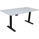 ZLKL Kancelářský stůl 160 x 80 x 2,5 cm černá podnož / šedá deska P00051-6 – Sleviste.cz