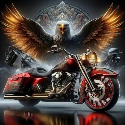 Norimpex Diamantový obrázek malování 30 x 40 cm Motorka a orel – Sleviste.cz