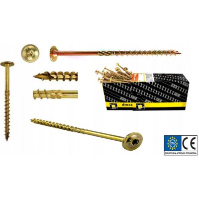 Tesařské vruty s talířovou hlavou pro dřevo 8x140 mm CT 50 Ks. – Hledejceny.cz