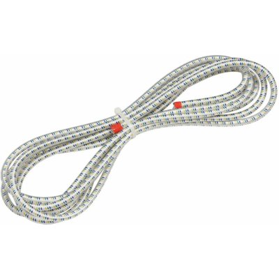Gumové lano ø 6 mm, bílá s pruhy – Zboží Mobilmania