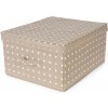 Kazeta na šití Skládací úložná krabice - karton box Compactor Rivoli 40 x 50 x v.25 cm, hnědá