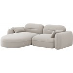 Cosmopolitan Design Sydney Světle béžová sametová rohová pohovka 230 cm, levá – Zboží Dáma